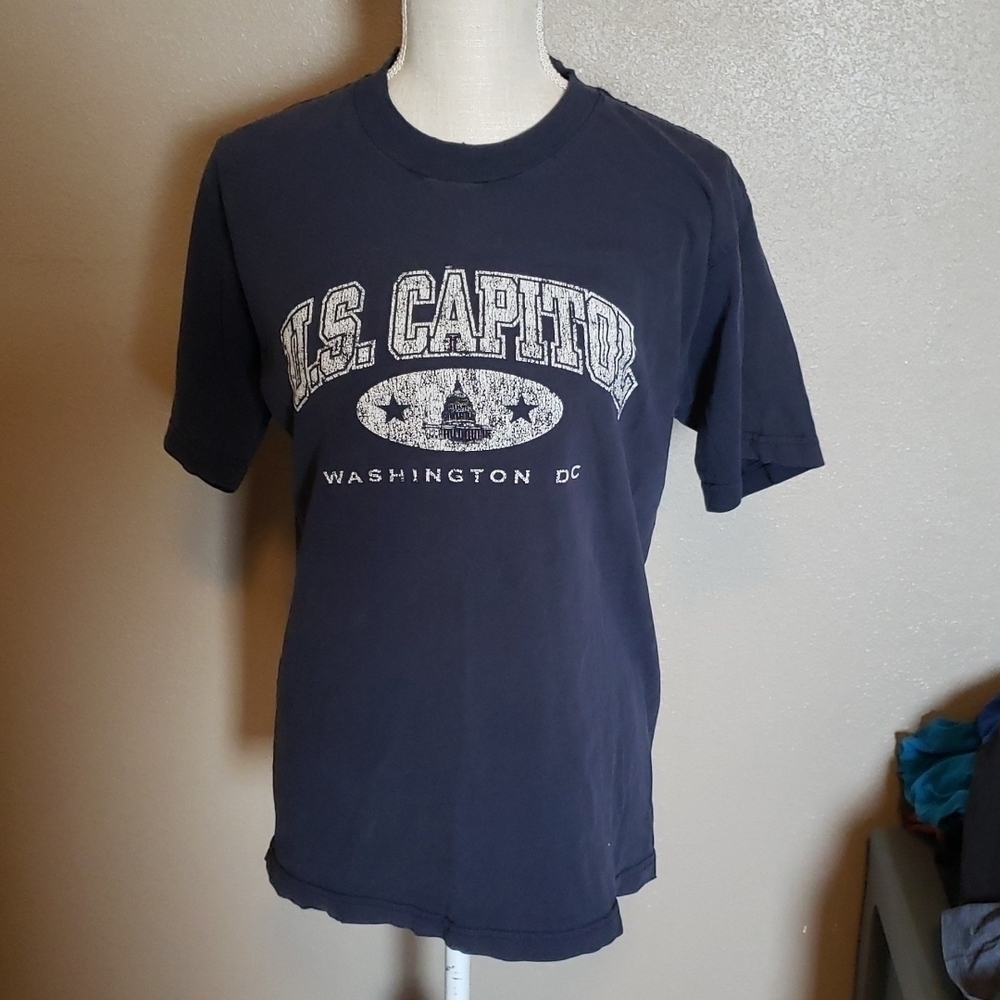 Vintage heavily distressed destroyed Grunge US capital Washington DC shirts